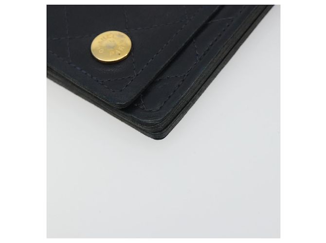 CHANEL Matelasse Chain Wallet Leather Black Gold CC - vista 14