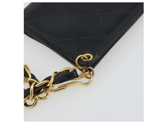 CHANEL Matelasse Chain Wallet Leather Black Gold CC - vista 16