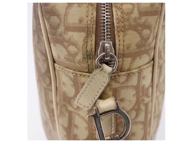 Christian Dior Trotter Canvas Shoulder Bag PVC Beige Silver - vista 14