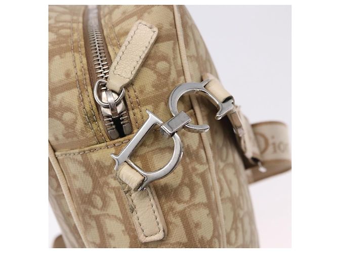 Christian Dior Trotter Canvas Shoulder Bag PVC Beige Silver - vista 15