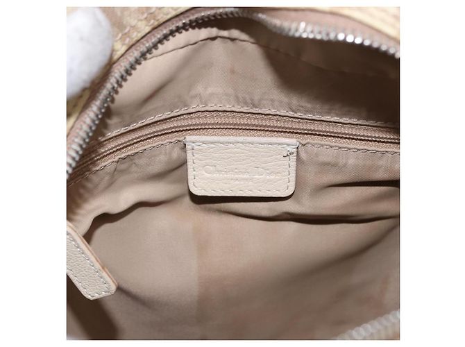 Christian Dior Trotter Canvas Shoulder Bag PVC Beige Silver - vista 16