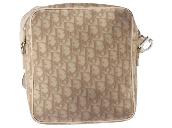 Christian Dior Trotter Canvas Shoulder Bag PVC Beige Silver - vista 3