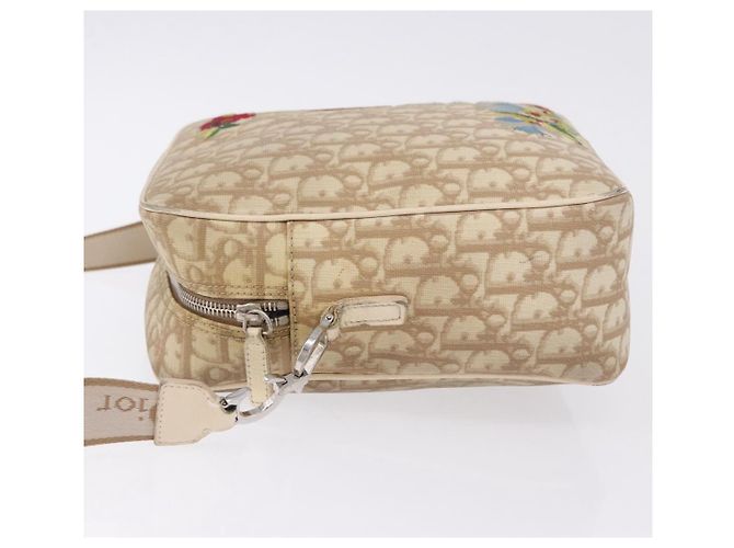 Christian Dior Trotter Canvas Shoulder Bag PVC Beige Silver - vista 5
