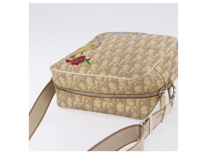 Christian Dior Trotter Canvas Shoulder Bag PVC Beige Silver - vista 6