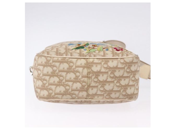Christian Dior Trotter Canvas Shoulder Bag PVC Beige Silver - vista 9