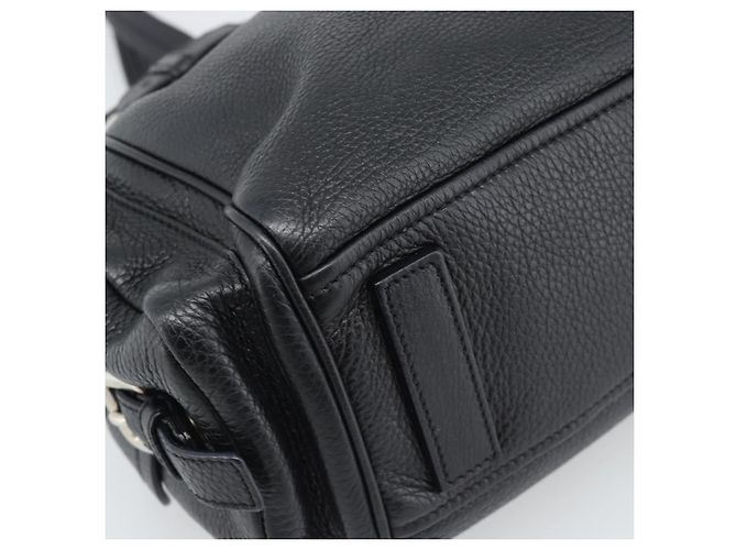 PRADA Tote Bag em couro Vittero Dino Preto Prata - vista 11