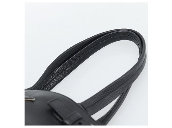 PRADA Tote Bag em couro Vittero Dino Preto Prata - vista 8