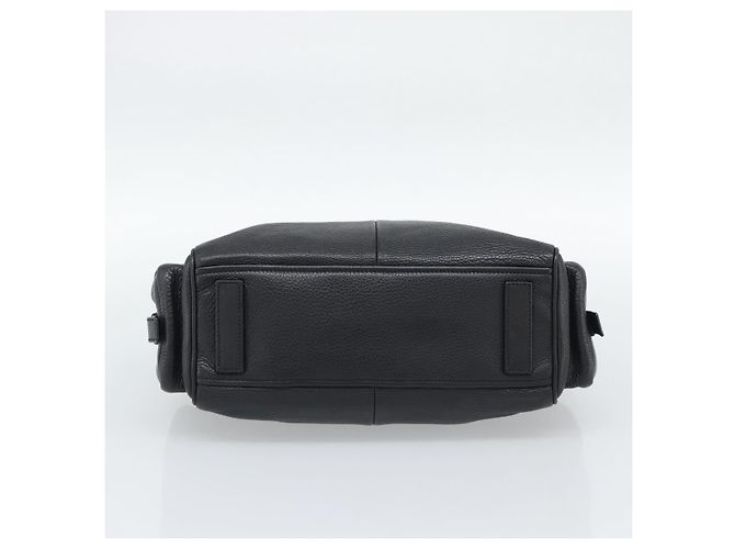 PRADA Tote Bag em couro Vittero Dino Preto Prata - vista 9