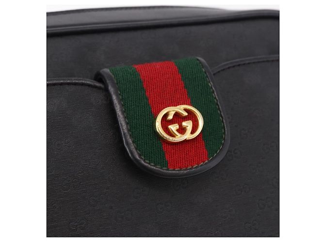 GUCCI Micro GG Supreme Web Sherry Line Bag PVC Black 001 098 4073 - vista 15