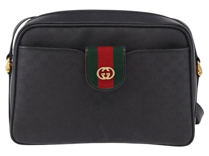 GUCCI Micro GG Supreme Web Sherry Line Bag PVC Black 001 098 4073 - vista 2