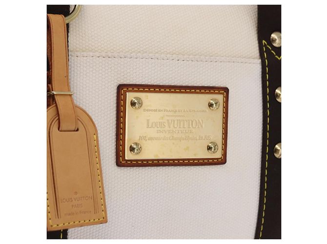 LOUIS VUITTON Antigua Suc weekend Boston Bag White M40030 LV - vista 15