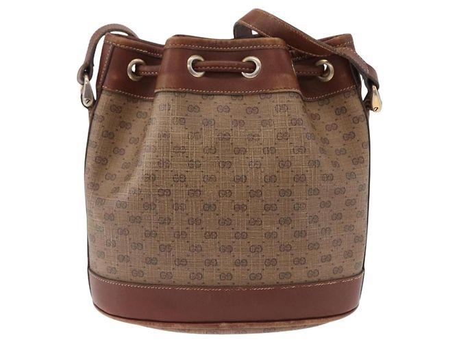GUCCI Micro GG Supreme Shoulder Bag PVC Beige Gold 007 86 0044 - vista 3