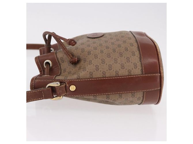 GUCCI Micro GG Supreme Shoulder Bag PVC Beige Gold 007 86 0044 - vista 5