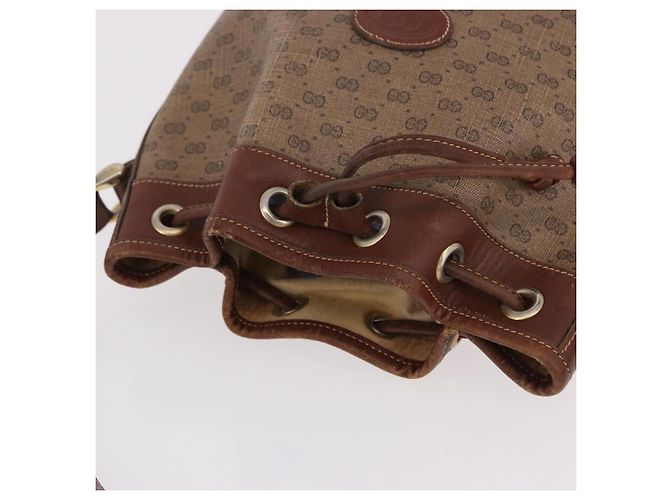 GUCCI Micro GG Supreme Shoulder Bag PVC Beige Gold 007 86 0044 - vista 6