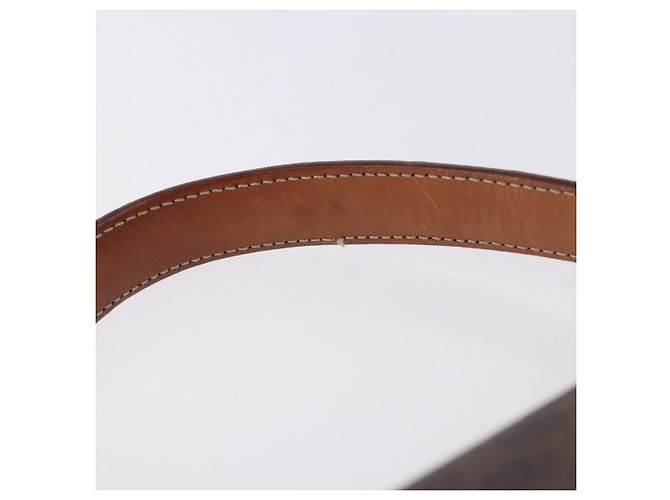 Céline CELINE Macadam Canvas Hand Bag PVC Leather Brown Gold - vista 10