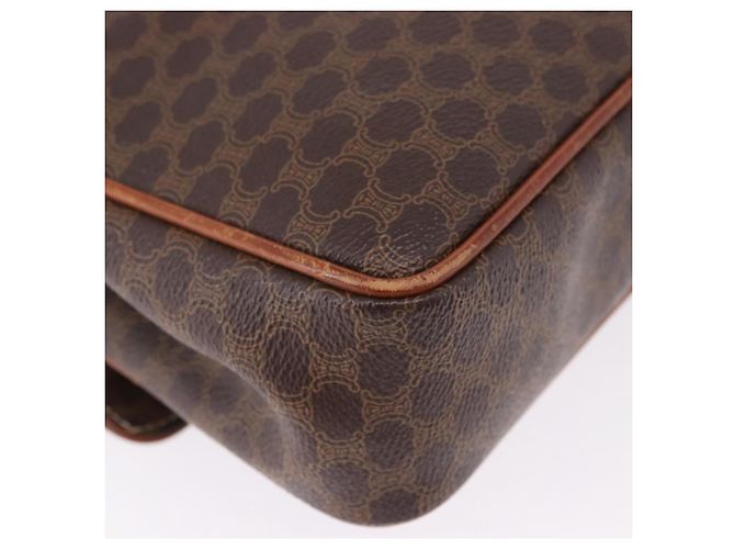 Céline CELINE Macadam Canvas Hand Bag PVC Leather Brown Gold - vista 14