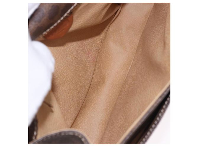 Céline CELINE Macadam Canvas Hand Bag PVC Leather Brown Gold - vista 19