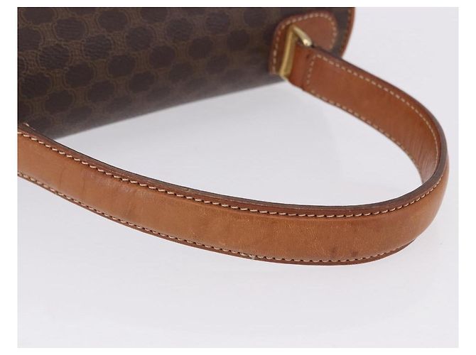 Céline CELINE Macadam Canvas Hand Bag PVC Leather Brown Gold - vista 8