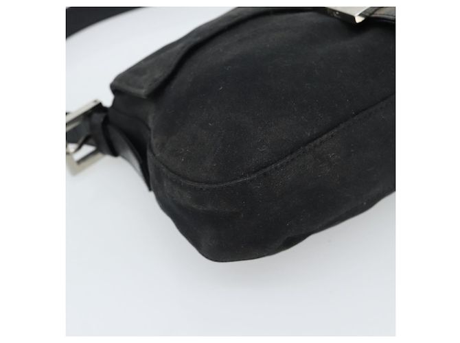 FENDI Mamma Baguette Shoulder Bag Cotton Black Silver - vista 11