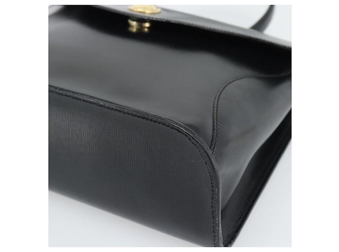 Christian Dior Hand Bag Leather Black Gold Tone - vista 10