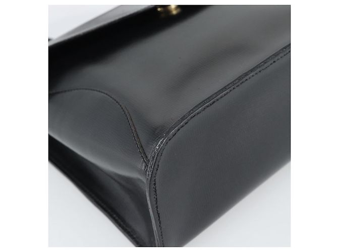 Christian Dior Hand Bag Leather Black Gold Tone - vista 11