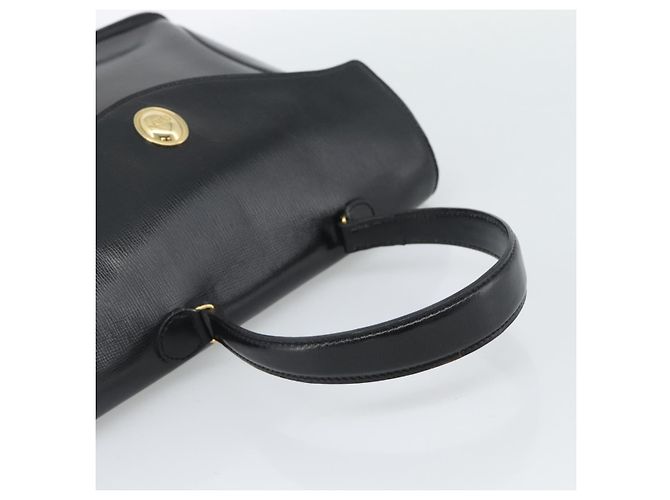 Christian Dior Hand Bag Leather Black Gold Tone - vista 7