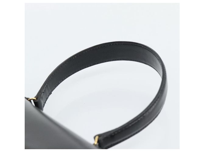 Christian Dior Hand Bag Leather Black Gold Tone - vista 8