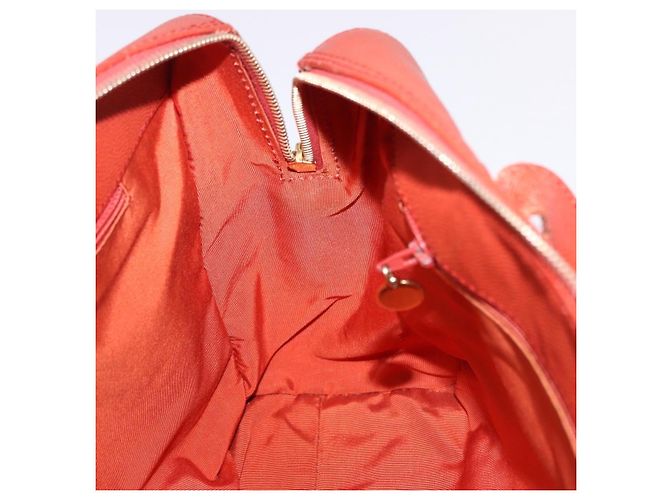 CHANEL Tote Bag Leather Orange Gold Tone CC - vista 18