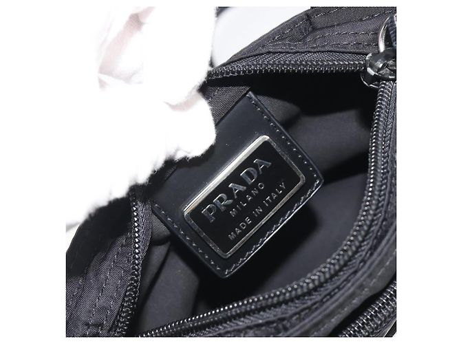 PRADA Shoulder Bag Nylon Black Silver - vista 16