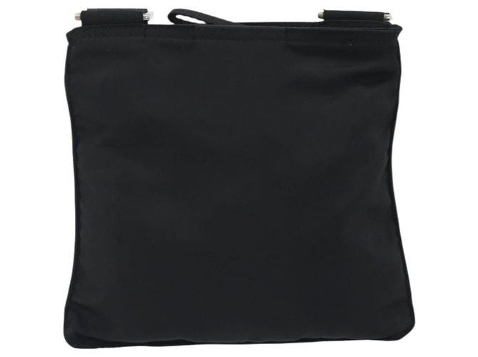 PRADA Shoulder Bag Nylon Black Silver - vista 3
