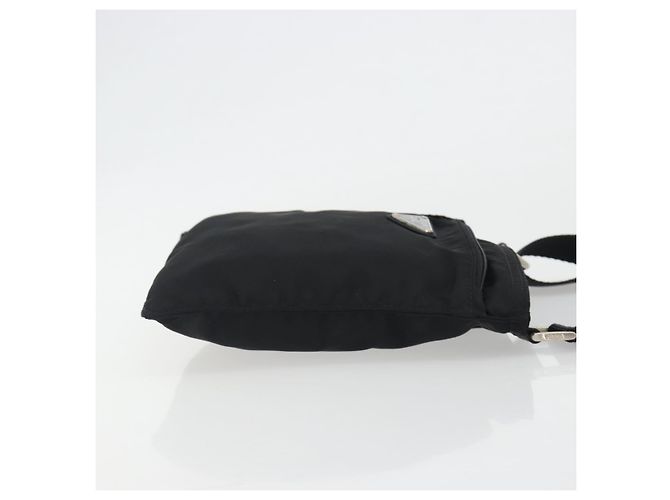 PRADA Shoulder Bag Nylon Black Silver - vista 4