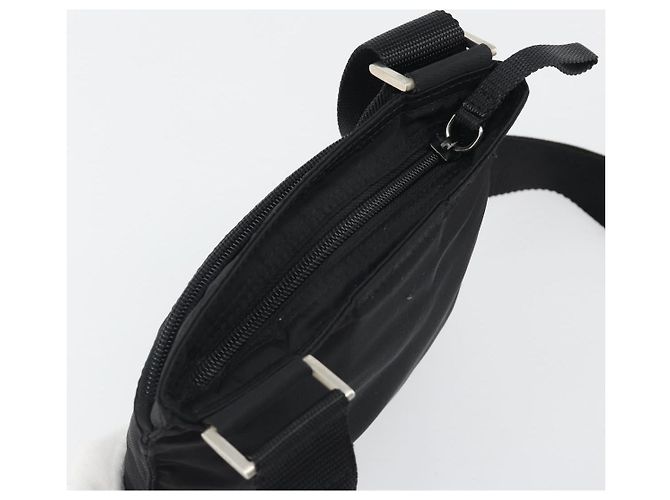 PRADA Shoulder Bag Nylon Black Silver - vista 6