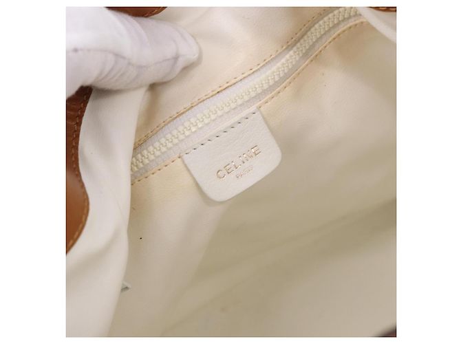 Céline CELINE Shoulder Bag Leather White Gold - vista 17
