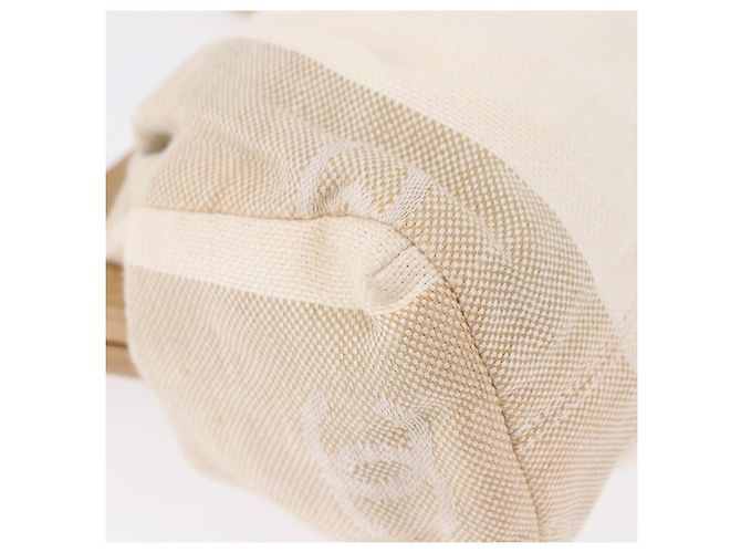 CHANEL Hand Bag Canvas Beige Gold CC - vista 10