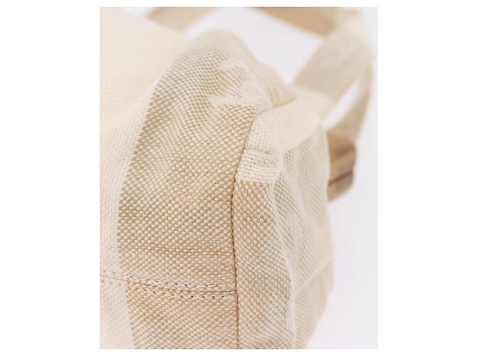 CHANEL Hand Bag Canvas Beige Gold CC - vista 11