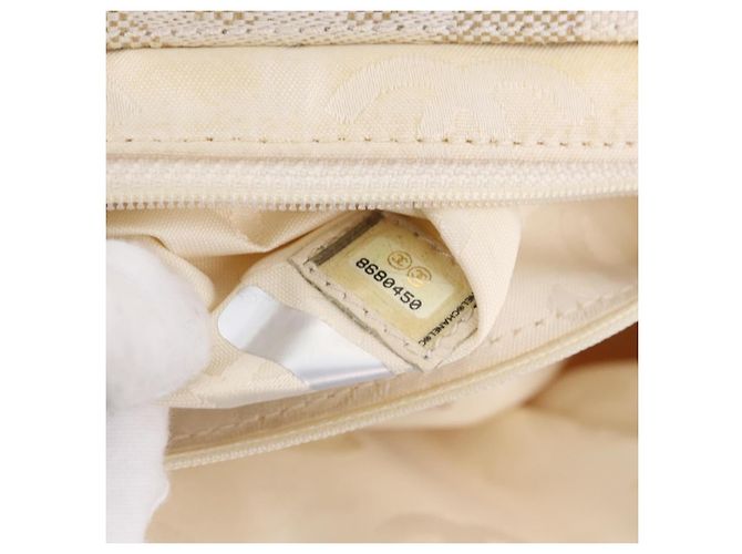 CHANEL Hand Bag Canvas Beige Gold CC - vista 21