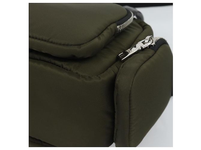 PRADA Hand Bag Nylon 2way Khaki Silver - vista 12