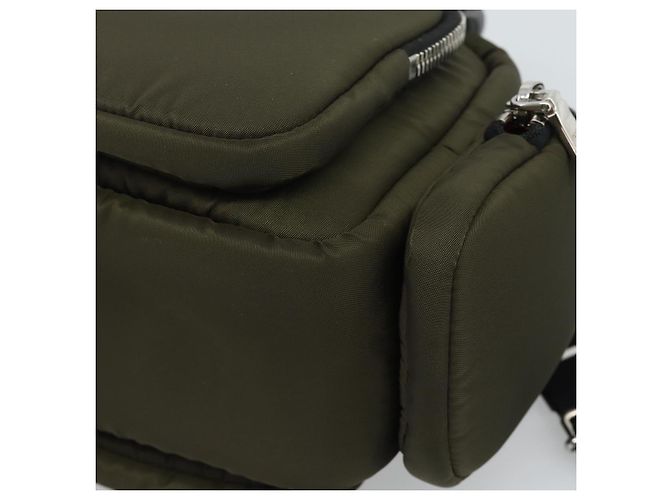 PRADA Hand Bag Nylon 2way Khaki Silver - vista 14