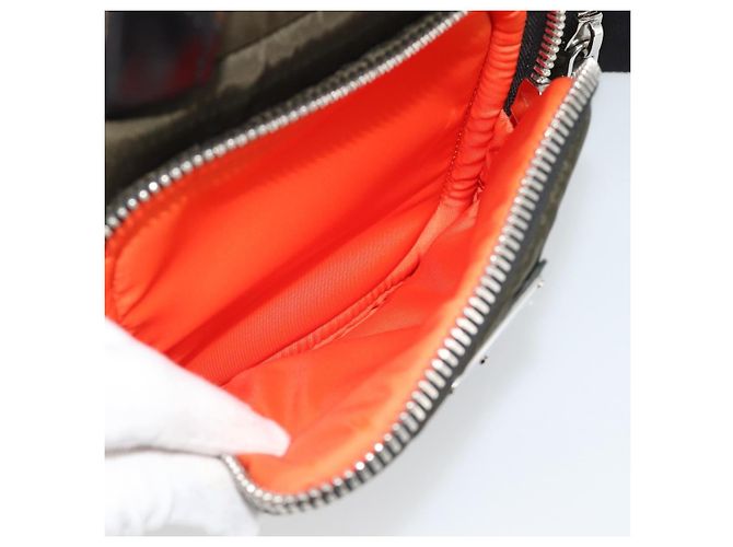 PRADA Hand Bag Nylon 2way Khaki Silver - vista 22