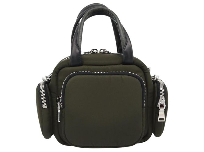 PRADA Hand Bag Nylon 2way Khaki Silver - vista 3