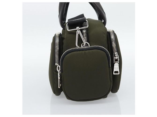PRADA Hand Bag Nylon 2way Khaki Silver - vista 5