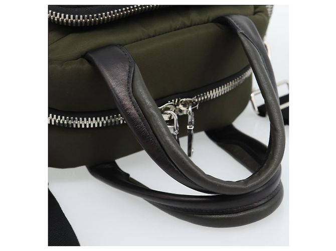PRADA Hand Bag Nylon 2way Khaki Silver - vista 7