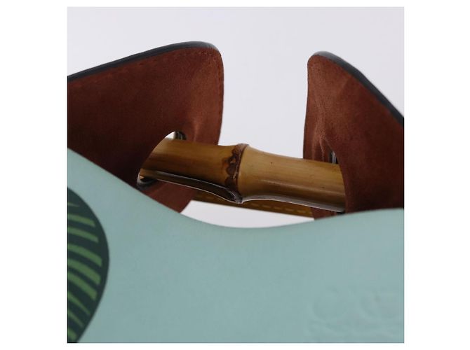 LOEWE Hand Bag Leather 2way KEN PRICE Yellow Silver - vista 14