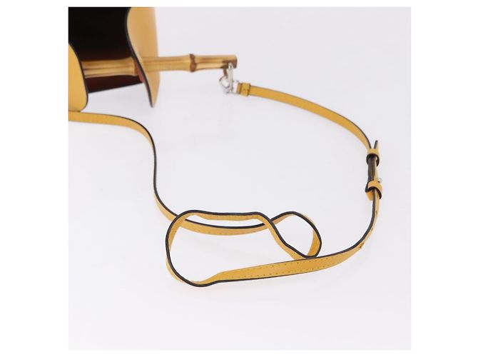 LOEWE Hand Bag Leather 2way KEN PRICE Yellow Silver - vista 8