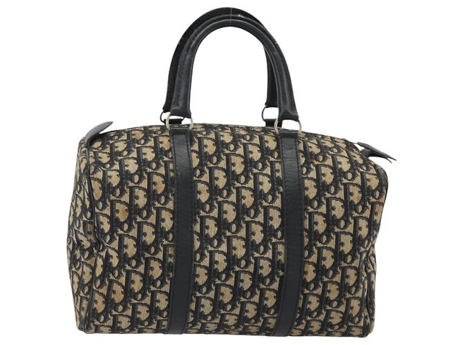 Christian Dior Trotter Canvas Boston Bag Navy Silver - vista 3