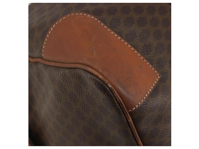 Céline CELINE Macadam Canvas Boston Bag PVC Leather Brown Gold - vista 11