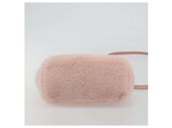 Miu Miu Hand Bag Fur 2way Pink Gold Tone - vista 11