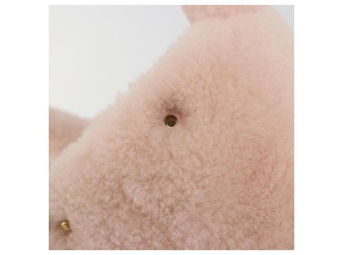 Miu Miu Hand Bag Fur 2way Pink Gold Tone - vista 16
