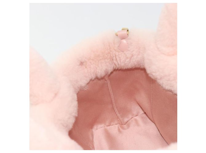 Miu Miu Hand Bag Fur 2way Pink Gold Tone - vista 21