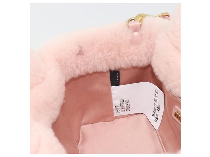 Miu Miu Hand Bag Fur 2way Pink Gold Tone - vista 22